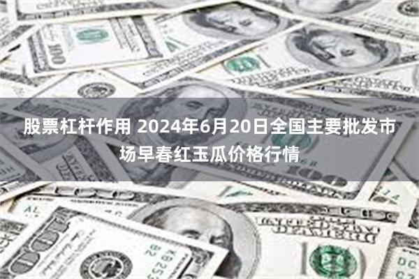 股票杠杆作用 2024年6月20日全国主要批发市场早春红玉瓜价格行情