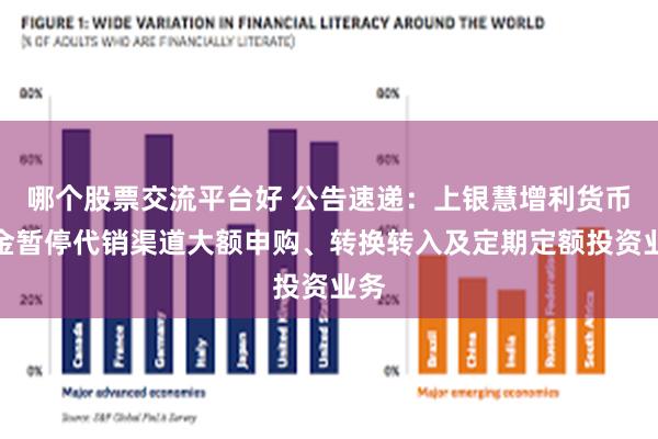 哪个股票交流平台好 公告速递：上银慧增利货币基金暂停代销渠道大额申购、转换转入及定期定额投资业务