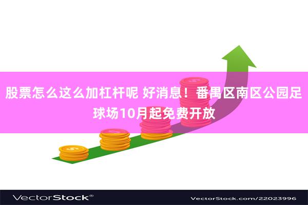 股票怎么这么加杠杆呢 好消息！番禺区南区公园足球场10月起免费开放