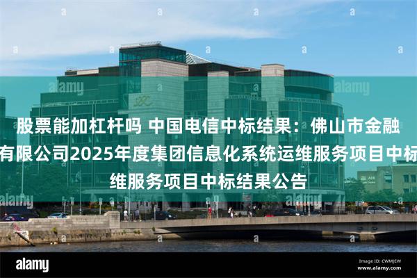 股票能加杠杆吗 中国电信中标结果：佛山市金融投资控股有限公司2025年度集团信息化系统运维服务项目中标结果公告