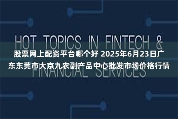 股票网上配资平台哪个好 2025年6月23日广东东莞市大京九农副产品中心批发市场价格行情